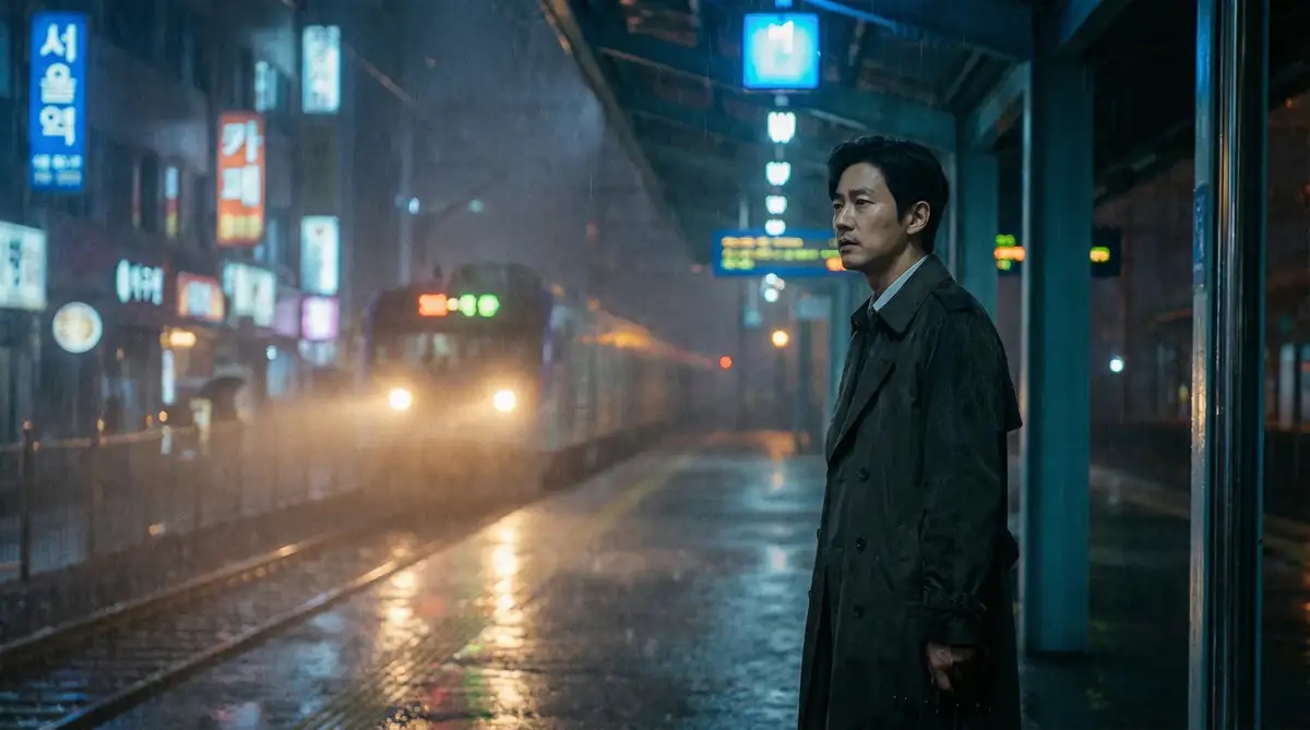 韩国伦理电影经典场景 - 雨夜车站，捷克街头 馆藏影像